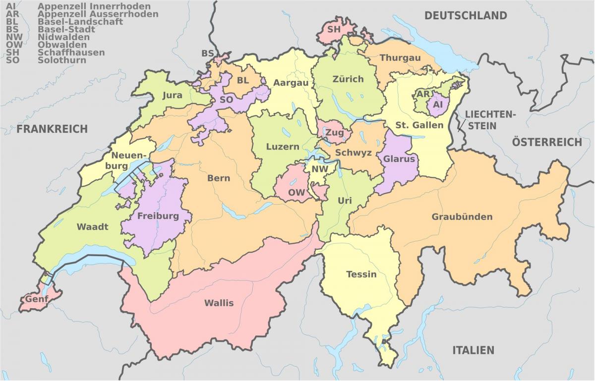basilea mapa de suíza