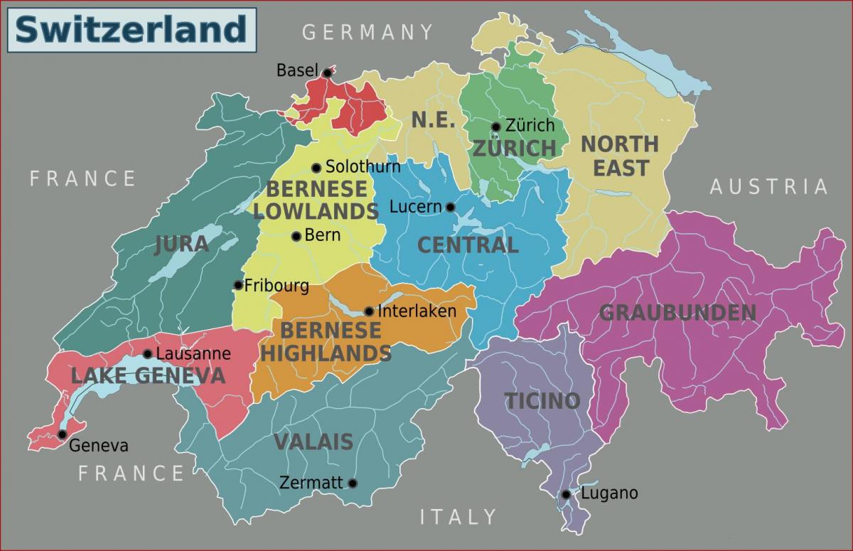 mapa do sur de suíza