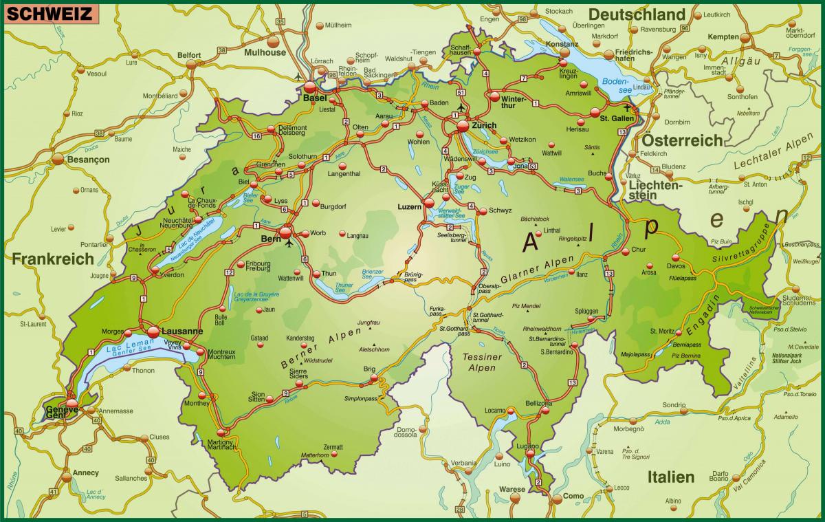 mapa de rúa mapa de basilea, suíza