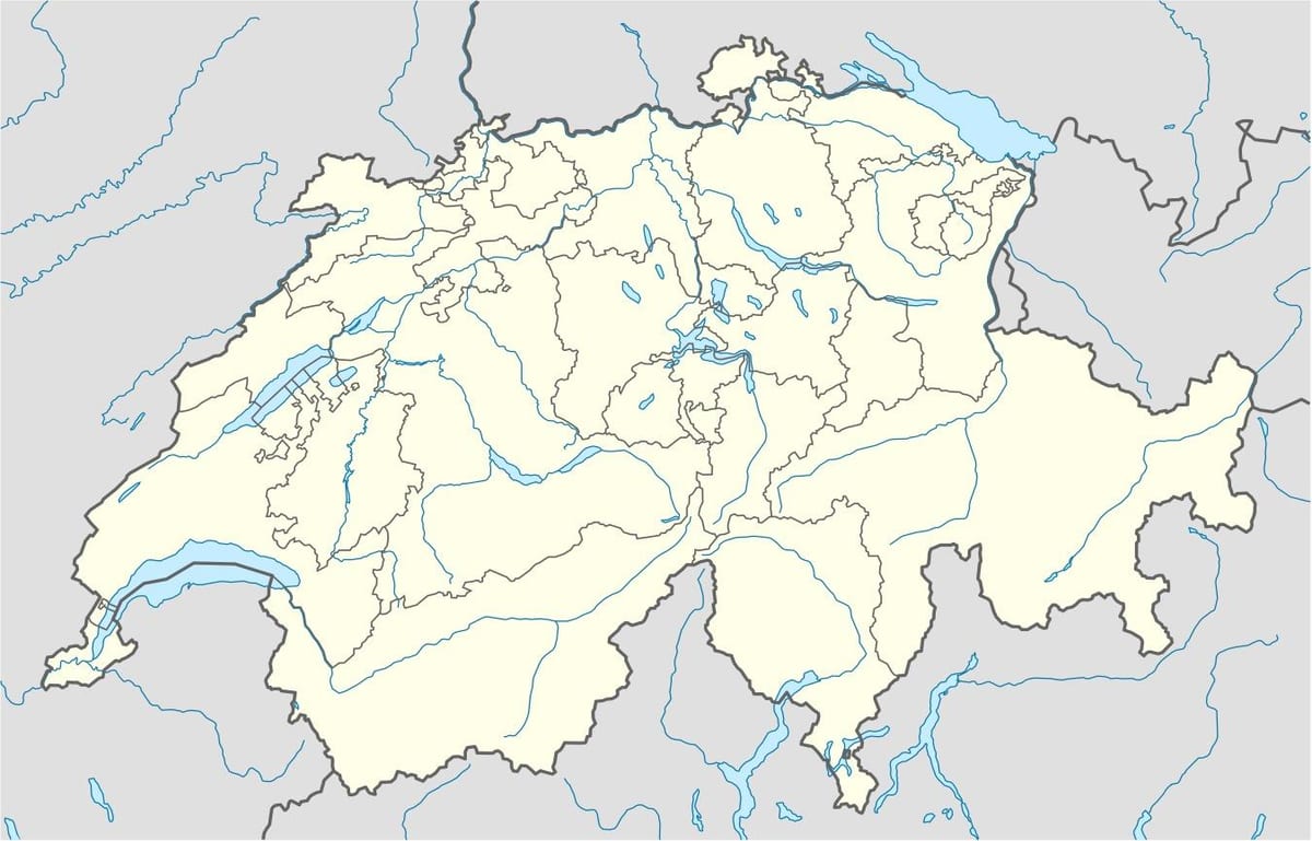 mapa de simple mapa de suíza