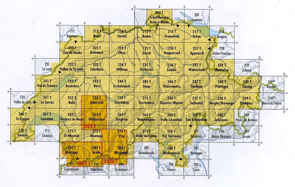 mapa de suíza código postal