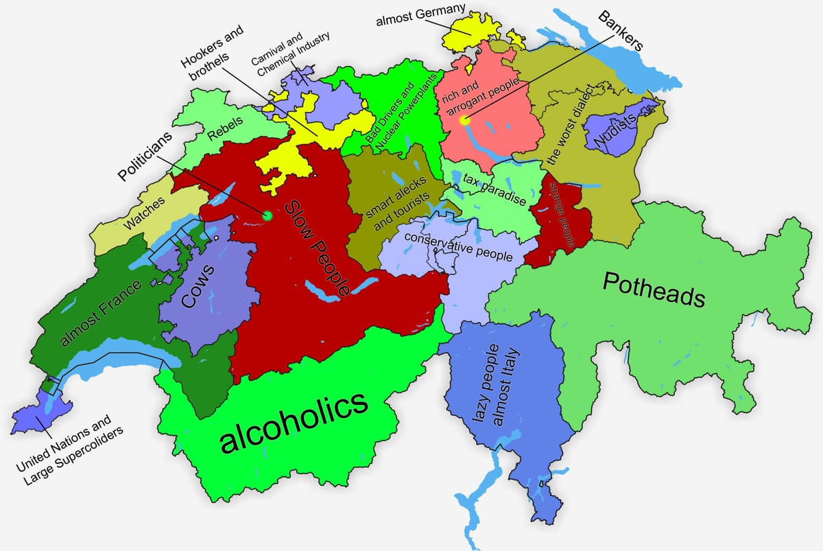 mapa de suíza cantón
