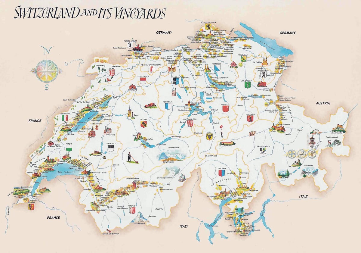 atraccións turísticas en suíza mapa