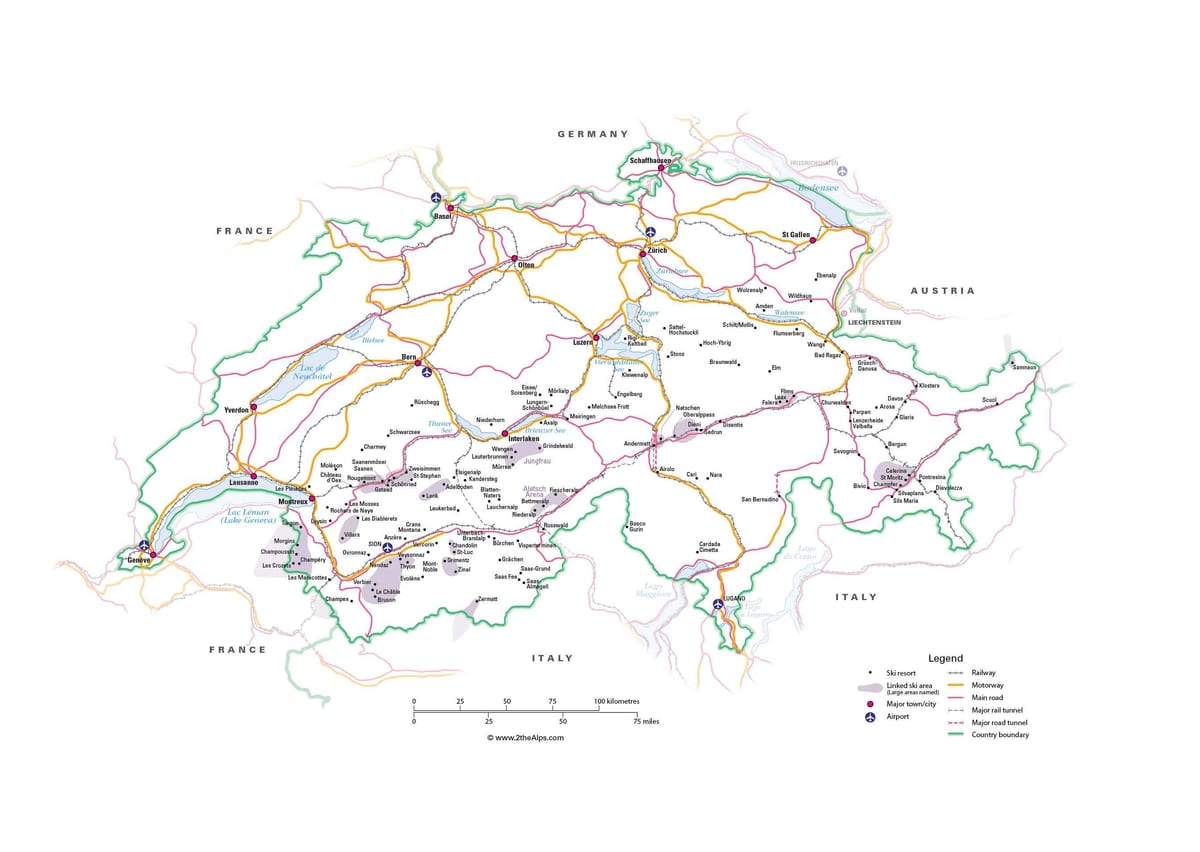 mapa de suíza metro