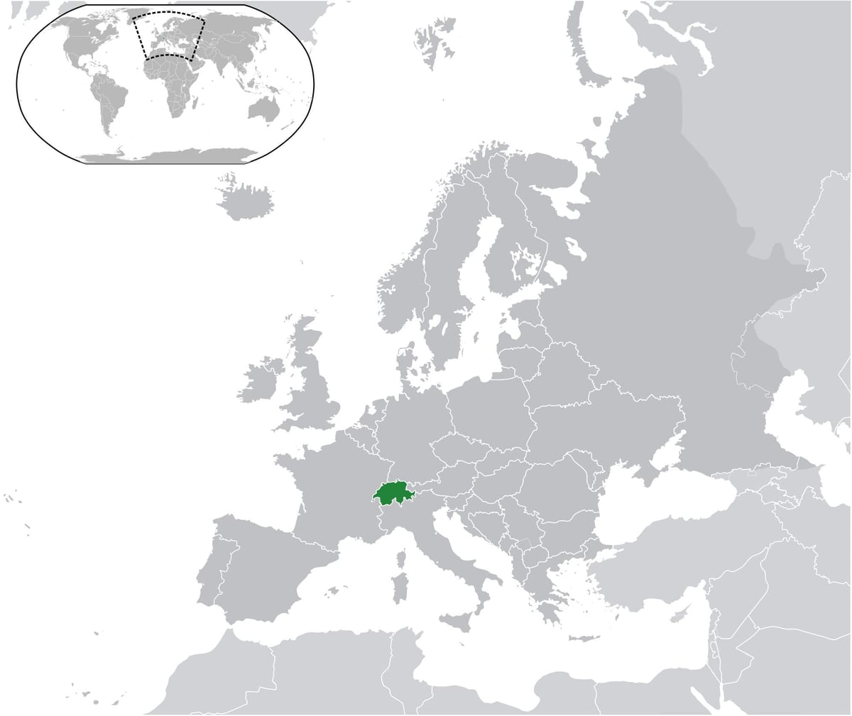 suíza mapa en mundo