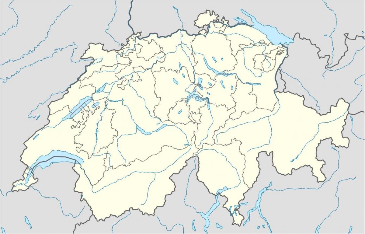 mapa de suíza mapa vectorial