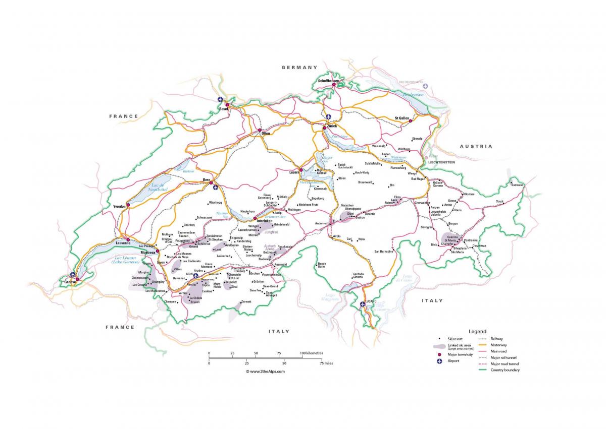 mapa de suíza metro 
