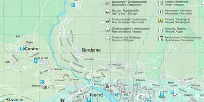 Mapa de camping suíza