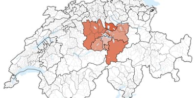Mapa de suíza central 