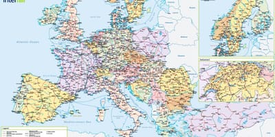 Mapa de interrail suíza 