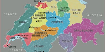 Mapa do mapa da cidade de zúric, suíza