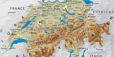 Suíza xeografía mapa
