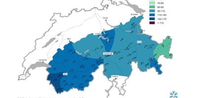 Mapa de neve mapa suíza