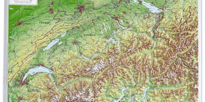 Mapa de suíza 3d