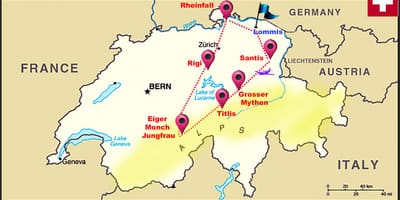 Alpes suízos mapa suíza
