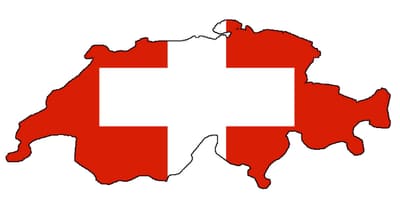 Mapa de suíza bandeira