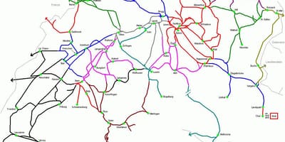 Mapa de suíza estación de tren 