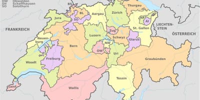 Suíza país mapa