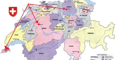 Xenebra, suíza mapa de europa